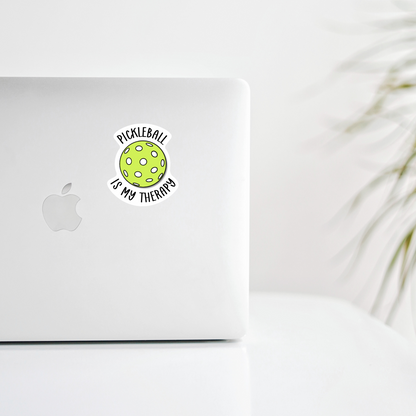 Pickleball Sticker Waterproof Vinyl Sticker For Pickleball Lover Pickleball Game Sticker Funny Pickleball Therapy Sticker Mental Health
