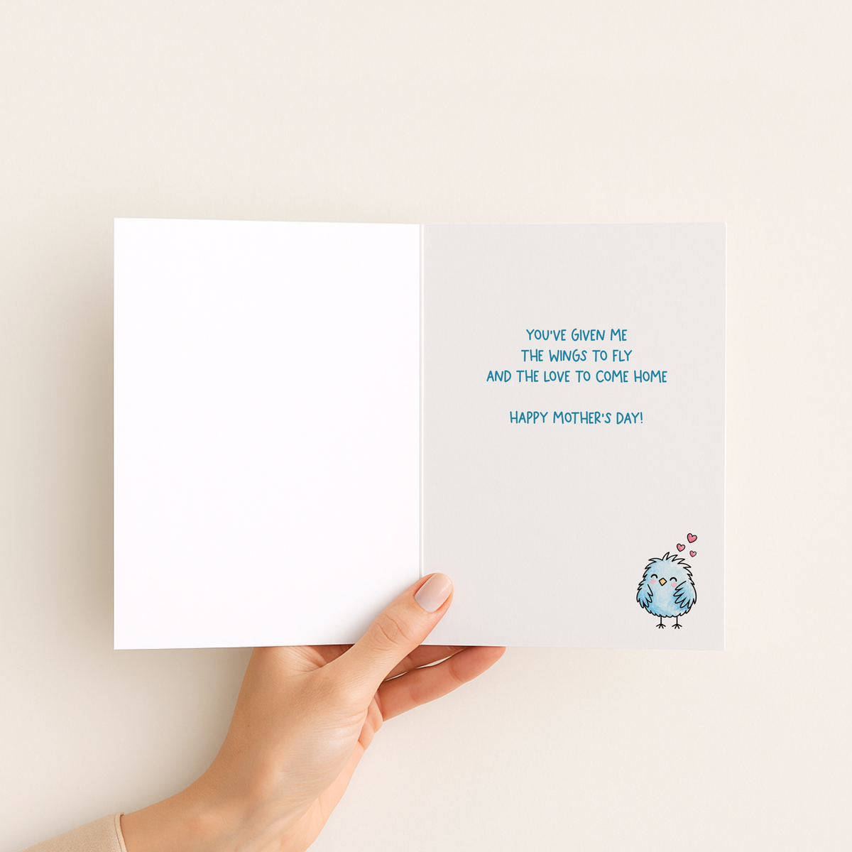 Mama Bird Mother’s Day Card • Cute Bird Card for Mom • Mom Appreciation Card • Sweet Mom Greeting Card