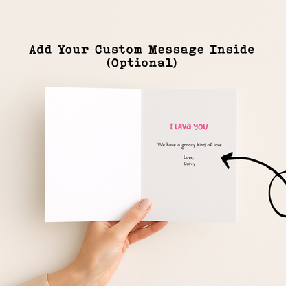 Lava Lamp Love Card • I Lava You Card • Flirty Romantic Greeting Card • Valentine’s Day Card • Anniversary Card