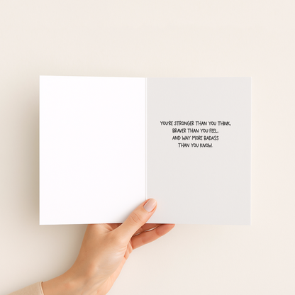 Funny Badass Fish Card • Cute Encouragement Card • You Got This Greeting Card • Quirky Everyday Card for Friend