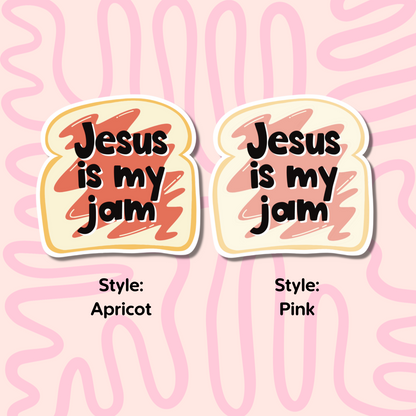 Jesus Is My Jam Sticker • Waterproof Vinyl Christian Decal • Faith Humor Sticker • Religious Gift • Bible Lover Sticker