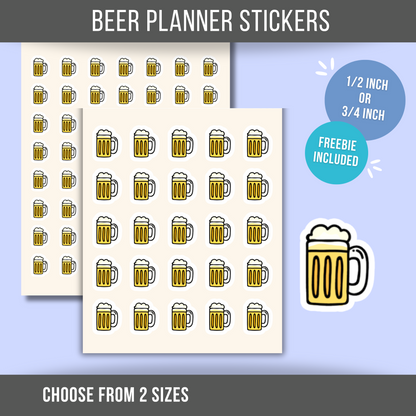 Beer Planner Sticker • Happy Hour Reminder • Craft Beer Party Sticker • Girls Night Out Icon • Party Calendar Planner Label