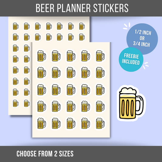 Beer Planner Sticker Alcohol Sticker Happy Hour Sticker Girls Night Out Craft Beer Party Reminder for Calendar