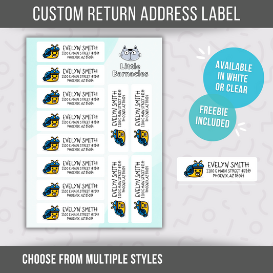 Snail Mail Custom Address Labels, Return Address Labels, Personalized Mailing Labels