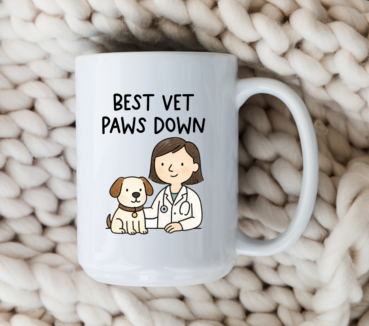 Best Vet Mug • Veterinarian Coffee Cup • Cute Dog Mug • Vet Appreciation Gift • Veterinary Office Drinkware • Pet Lover Cup