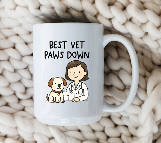Best Vet Mug • Veterinarian Coffee Cup • Cute Dog Mug • Vet Appreciation Gift • Veterinary Office Drinkware • Pet Lover Cup