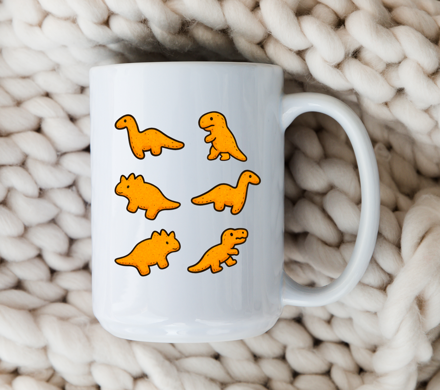 Funny Dino Nugget Mug • Dinosaur Nuggets Coffee Cup • Cute Food Mug • Quirky Humor Gift • Dino Lover Drinkware • Silly Coffee Cup