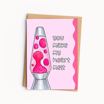 Lava Lamp Love Card • I Lava You Card • Flirty Romantic Greeting Card • Valentine’s Day Card • Anniversary Card