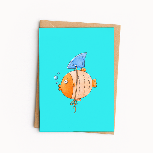Funny Badass Fish Card • Cute Encouragement Card • You Got This Greeting Card • Quirky Everyday Card for Friend