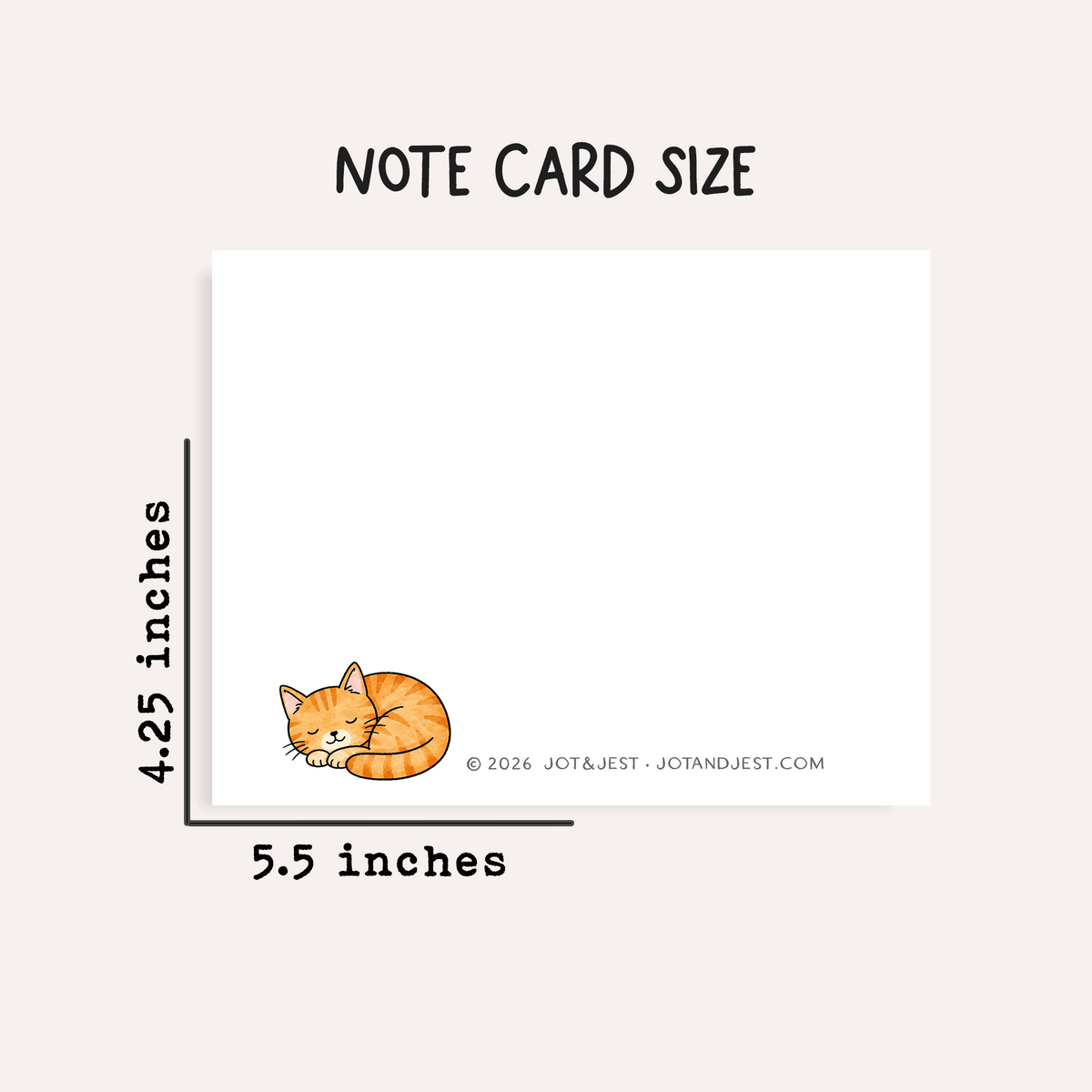 Personalized Orange Tabby Cat Stationery • Custom Notecard Set of 12 • Flat Thank You Cards • Custom Name Note Cards • Ginger Cat Lover Gift