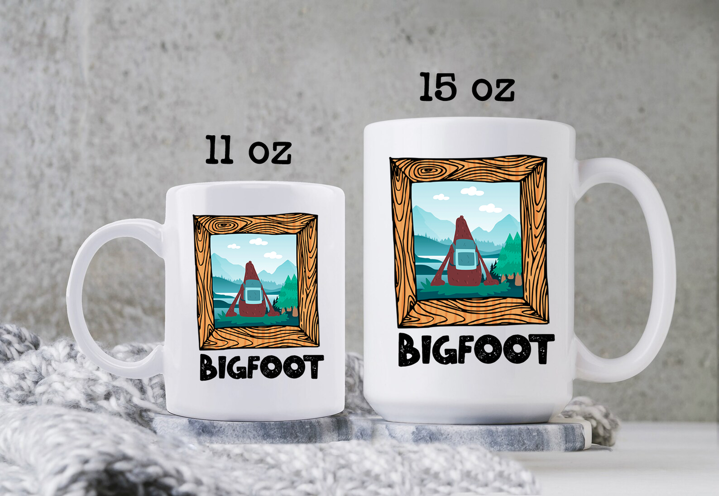 Bigfoot Portrait Mug Sasquatch