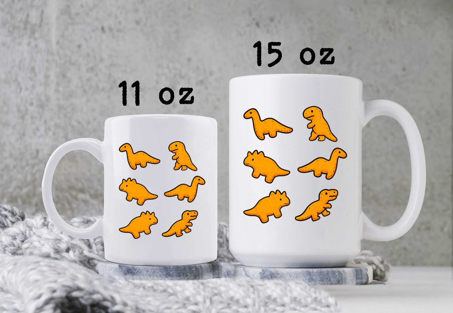 Funny Dino Nugget Mug • Dinosaur Nuggets Coffee Cup • Cute Food Mug • Quirky Humor Gift • Dino Lover Drinkware • Silly Coffee Cup