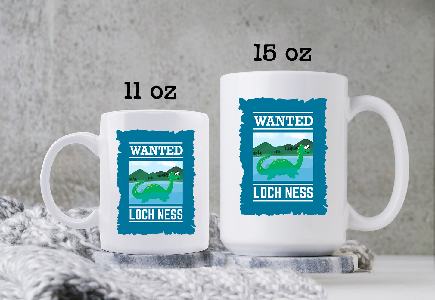 Wanted Poster Loch Ness Monster Mug Nessie Coffee Cup