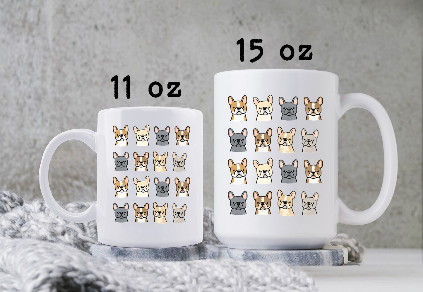 French Bulldog Mug • Cute Frenchie Coffee Cup • French Bulldog Gift • Dog Lover Mug • Pet Parent Drinkware