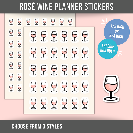 Wine Planner Sticker Red Wine Sticker Happy Hour Rosé Sticker White Drinks And Wine Sticker for Wine Drinkers Calendar Sticker