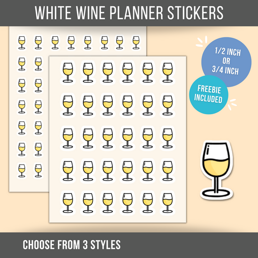 Wine Planner Sticker Red Wine Sticker Happy Hour Rosé Sticker White Drinks And Wine Sticker for Wine Drinkers Calendar Sticker