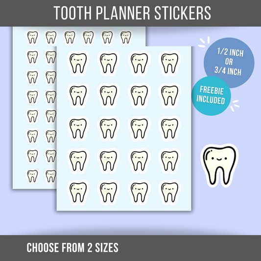 Tooth Planner Sticker Dental Health Dentist Appointment Reminder Label Dentist Sticker Floss Reminder for Calendar