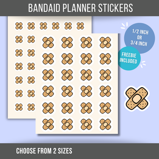 Bandaid Planner Sticker Mini Sticker Sick Day Reminder Medical Health Label Doctor Appointment Physical Exam Reminder Calendar Sticker
