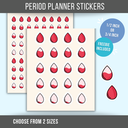 Period Planner Sticker Period Tracker Menstrual Cycle Reminder Women's Health Label Fertility Sticker for Calendar or Journal