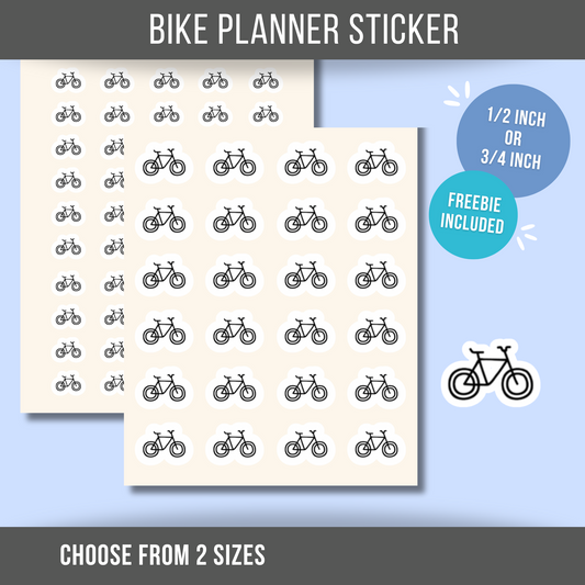 Bike Planner Stickers Sport Sticker Bicycle Sticker Cycling Sticker for Cyclists Workout Tracker Mini Stickers for Journal or Calendar