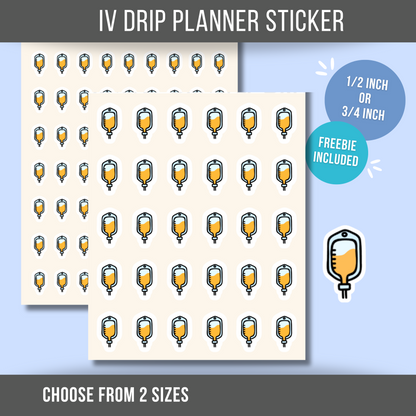 IV Drip Planner Sticker • IV Infusion Reminder • Vitamin Drip Medical Sticker • Health Appointment Label • Doctor Calendar Planner Sticker
