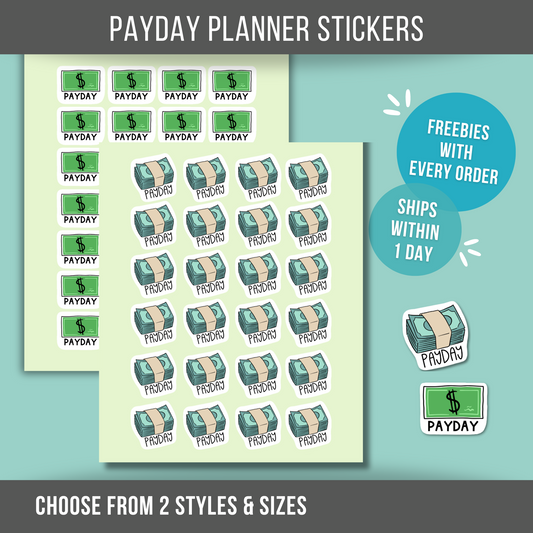 Payday Planner Sticker Paycheck Reminder Label Calendar