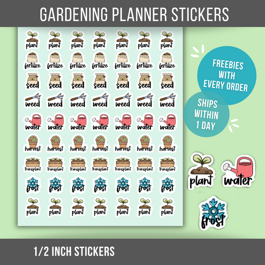 Gardening Planner Stickers Gardener Planting Stickers For Garden Planner Reminder Label Calendar Sticker