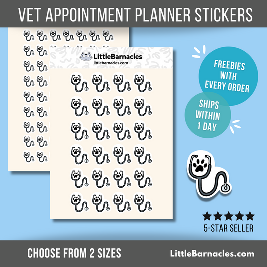 Pet Appointment Planner Sticker Vet Reminder Pet Health Label Calendar