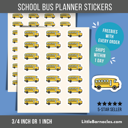 School Bus Planner Sticker • School Pickup Reminder • Bus Label Sticker • Parent Calendar Sticker • Teacher Gift Sticker