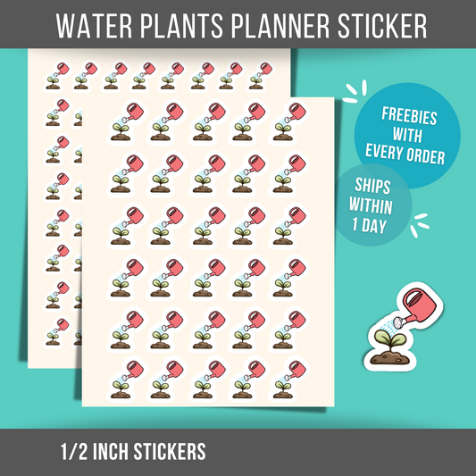 Water Plants Planner Sticker Gardening Sticker Watering Can Gardener Planting Sticker For Garden Planner Reminder Label Calendar Sticker