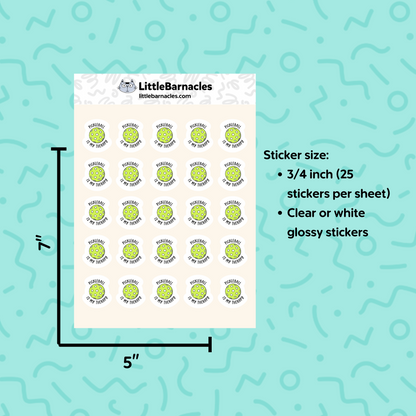 Mini Pickleball Planner Sticker • Cute Pickleball Game Icon • Pickleball Lover Sticker • Sports Calendar Label • Game Day Planner Sticker