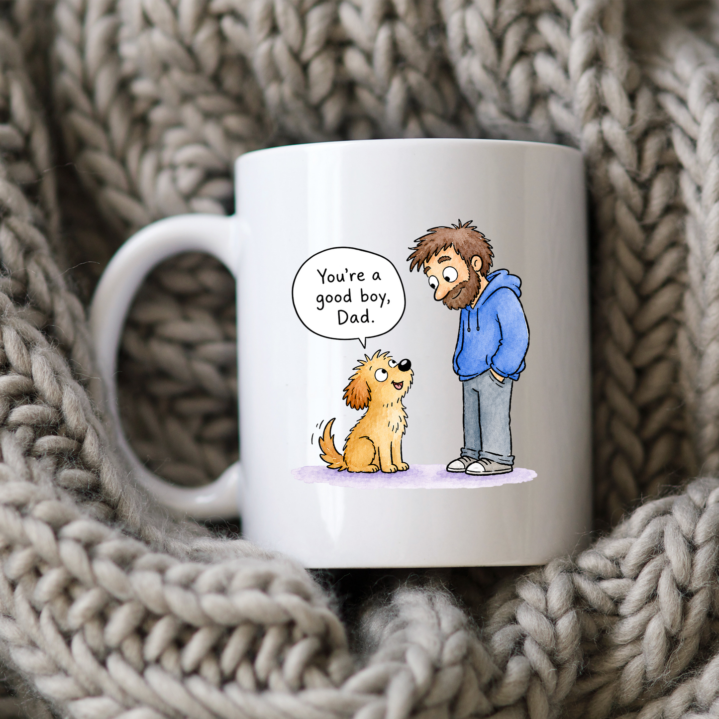 Funny Dog Dad Mug • Cute Good Boy Father’s Day Coffee Cup • Gift from the Dog • Quirky Doggy Dad Mug • Pet Lover Drinkware