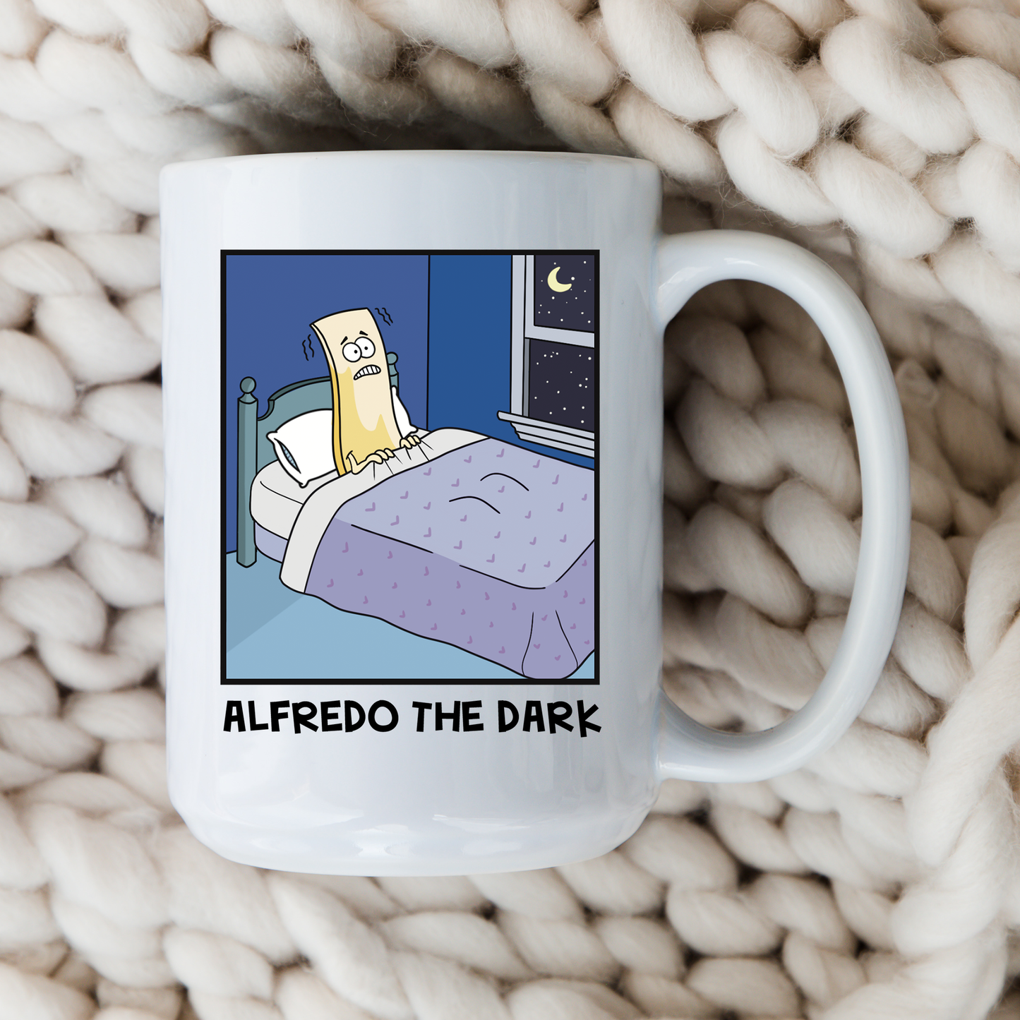 Alfredo The Dark Comic Mug Cartoon Pasta Mug