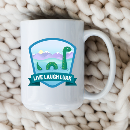 Live Laugh Lurk Mug Nessie Coffee Cup Loch Ness Monster