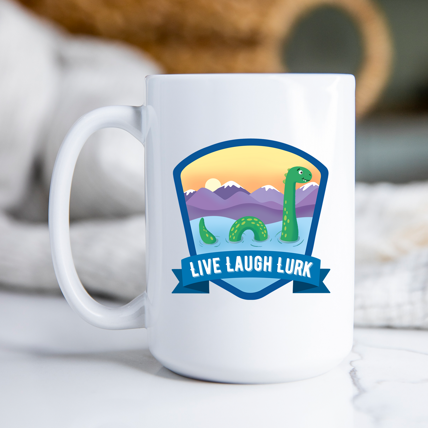 Live Laugh Lurk Mug Nessie Coffee Cup Loch Ness Monster