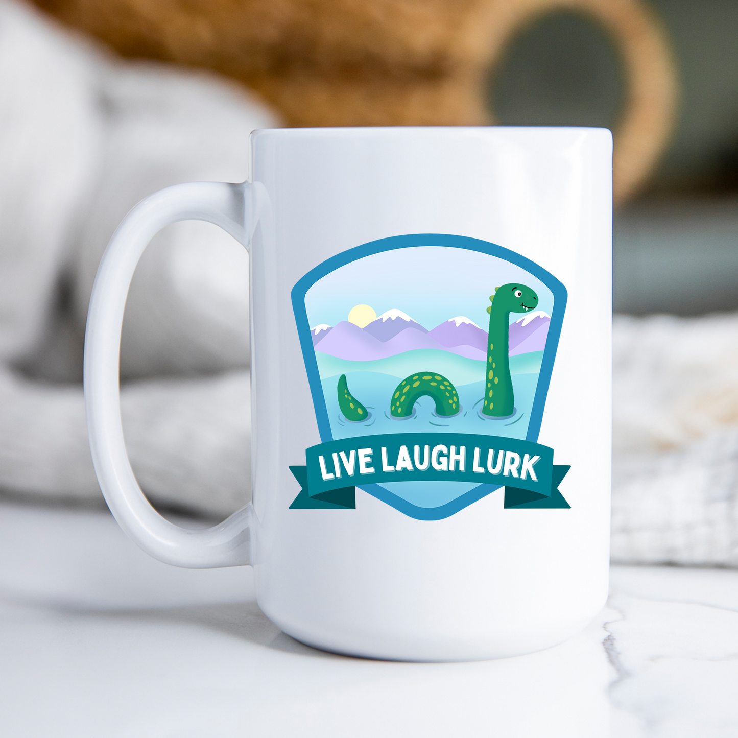 Live Laugh Lurk Mug Nessie Coffee Cup Loch Ness Monster