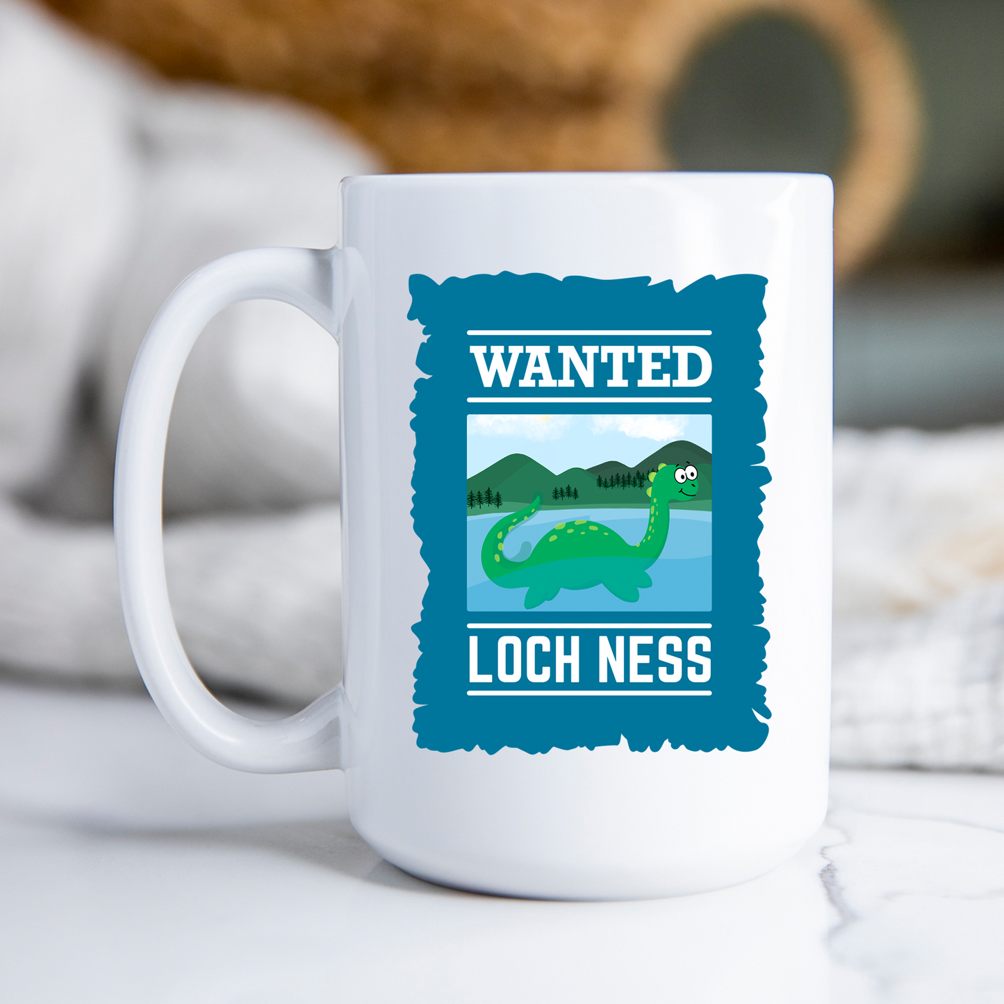 Wanted Poster Loch Ness Monster Mug Nessie Coffee Cup