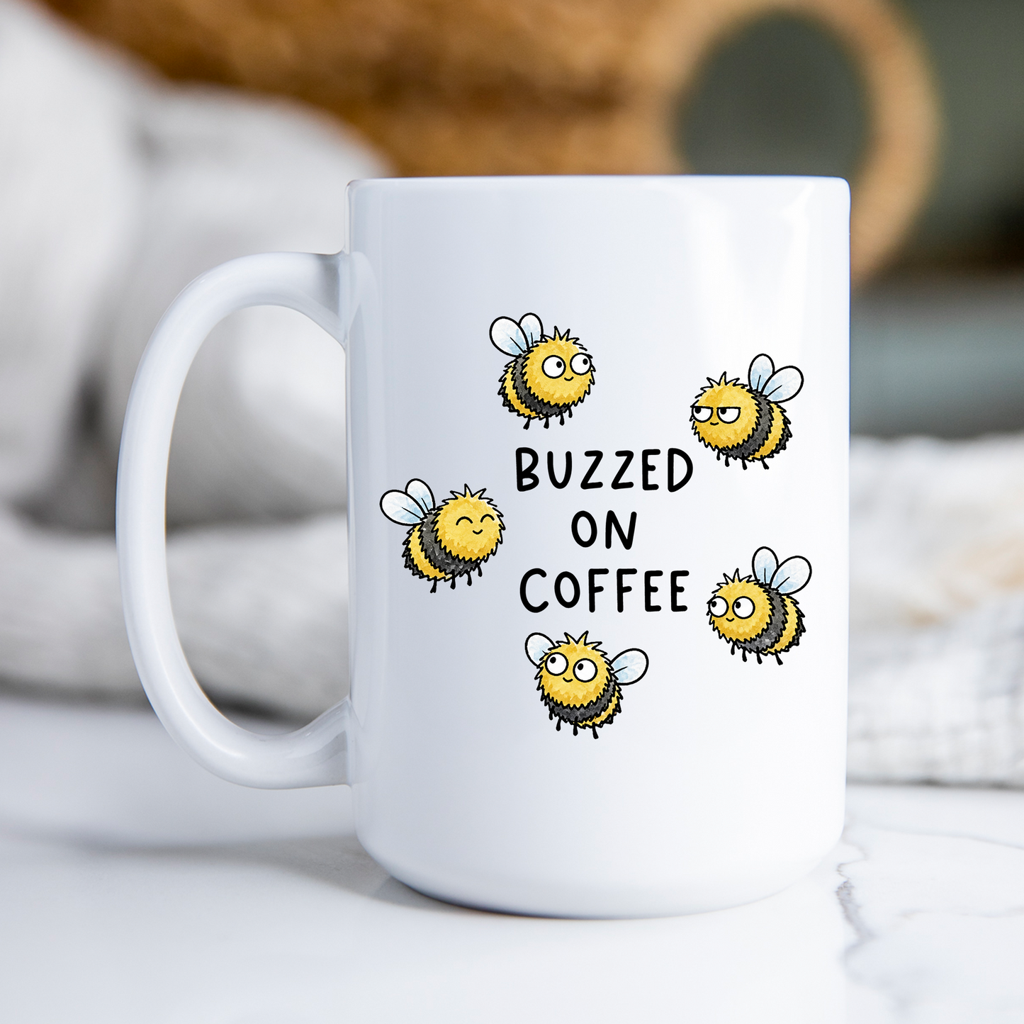 Cute Bumble Bee Mug • Save the Bees Coffee Cup • Bee Lover Gift • Earth Day Mug • Nature Lover Drinkware