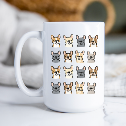 French Bulldog Mug • Cute Frenchie Coffee Cup • French Bulldog Gift • Dog Lover Mug • Pet Parent Drinkware