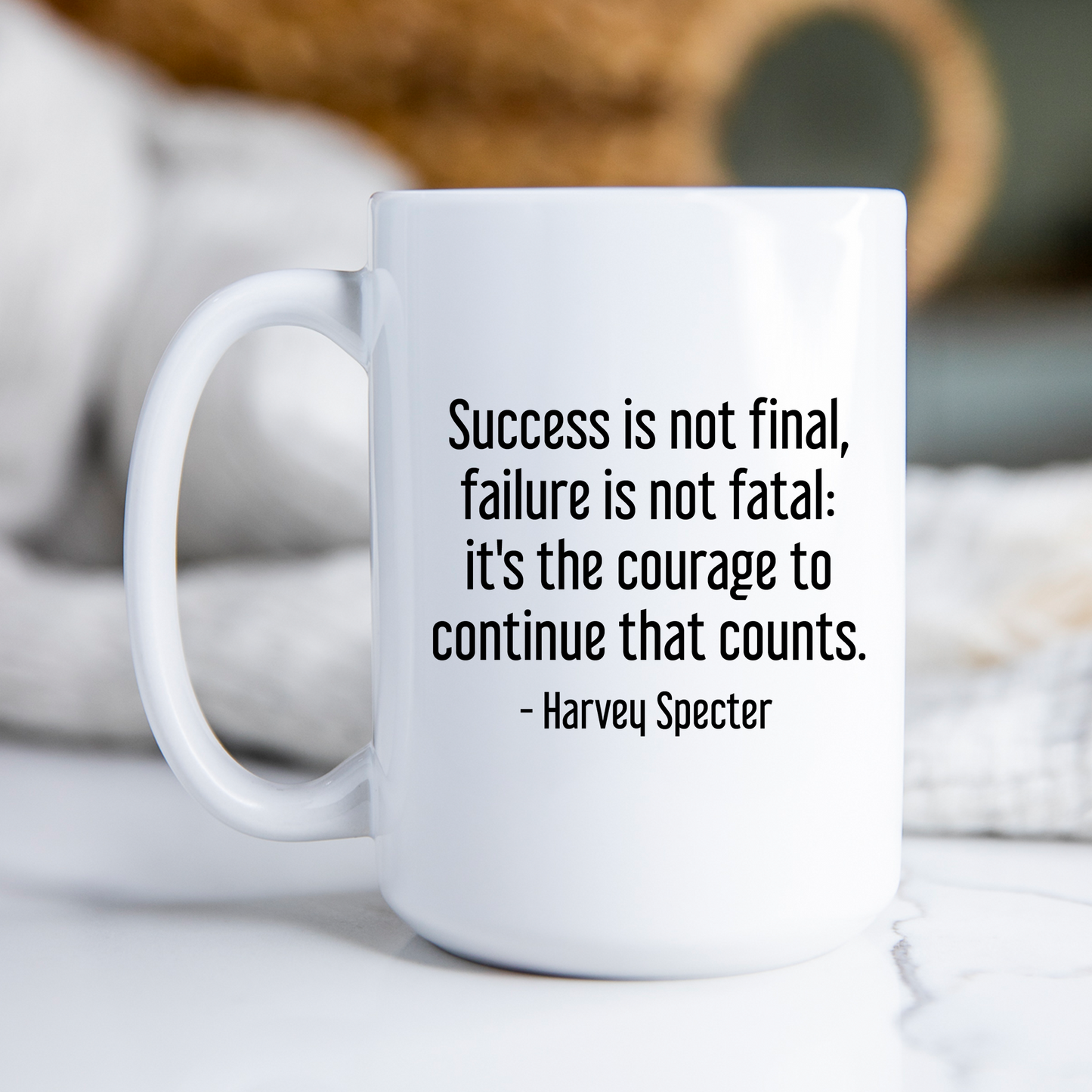 Harvey Specter Mug Suits TV Show Success Is Not Final Coffee Cup