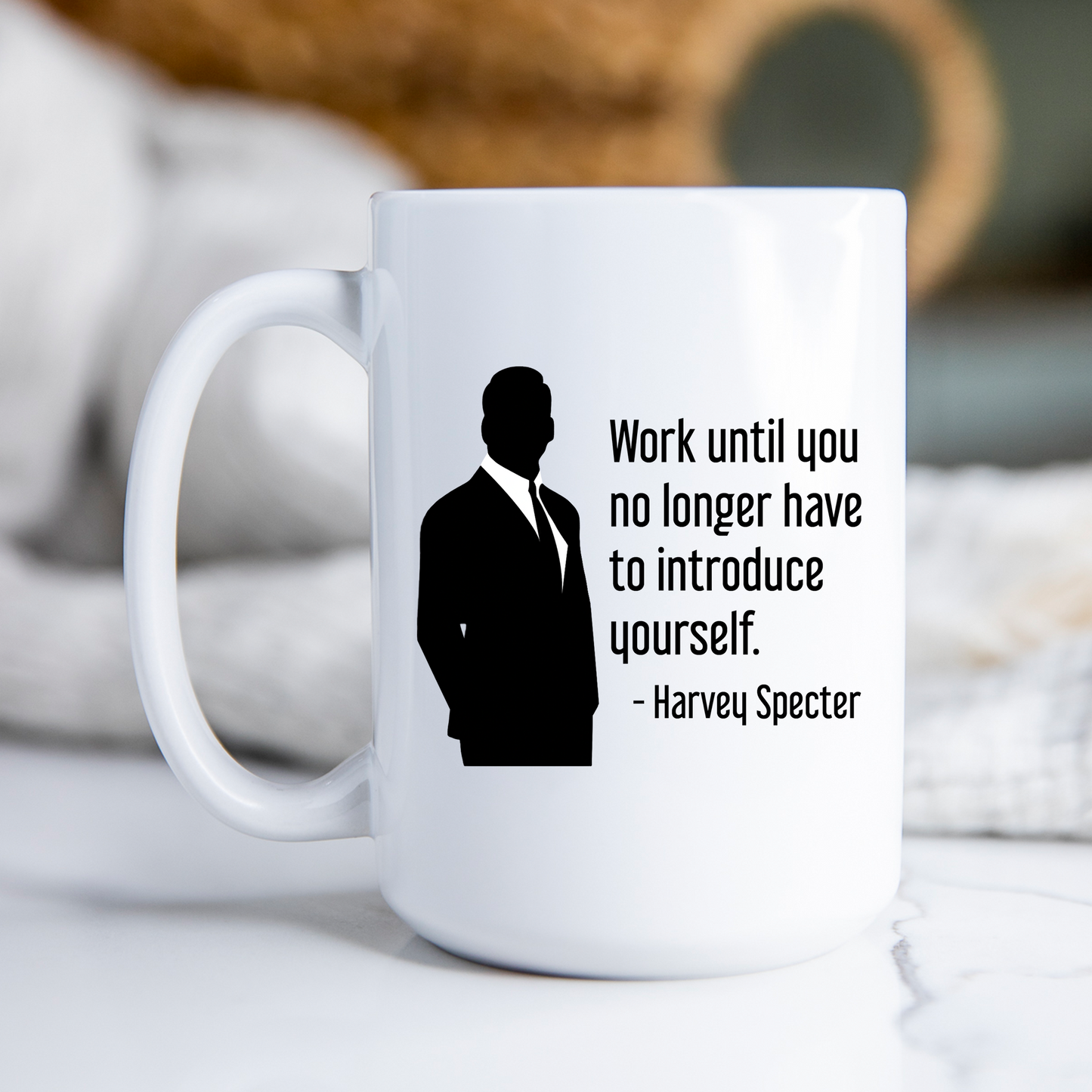 Harvey Specter Mug Suits TV Show Work Until Silhouette Coffee Cup