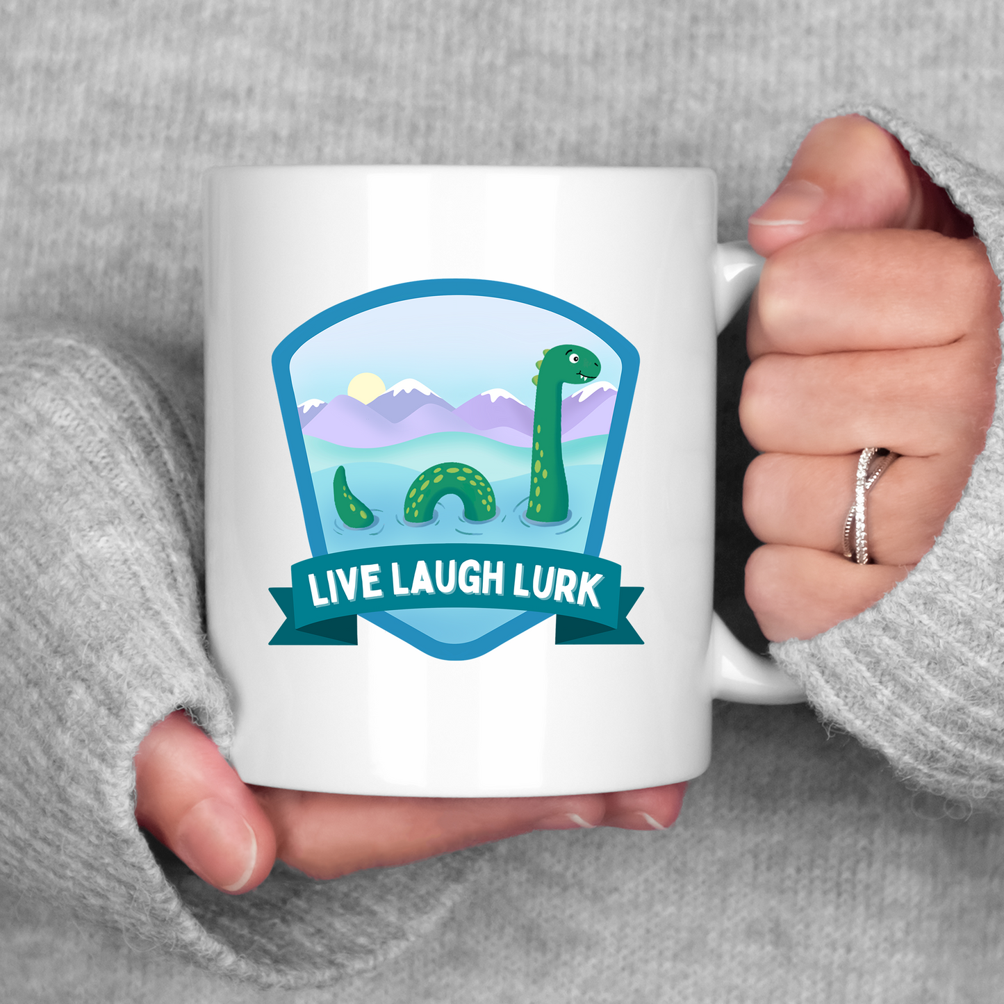 Live Laugh Lurk Mug Nessie Coffee Cup Loch Ness Monster