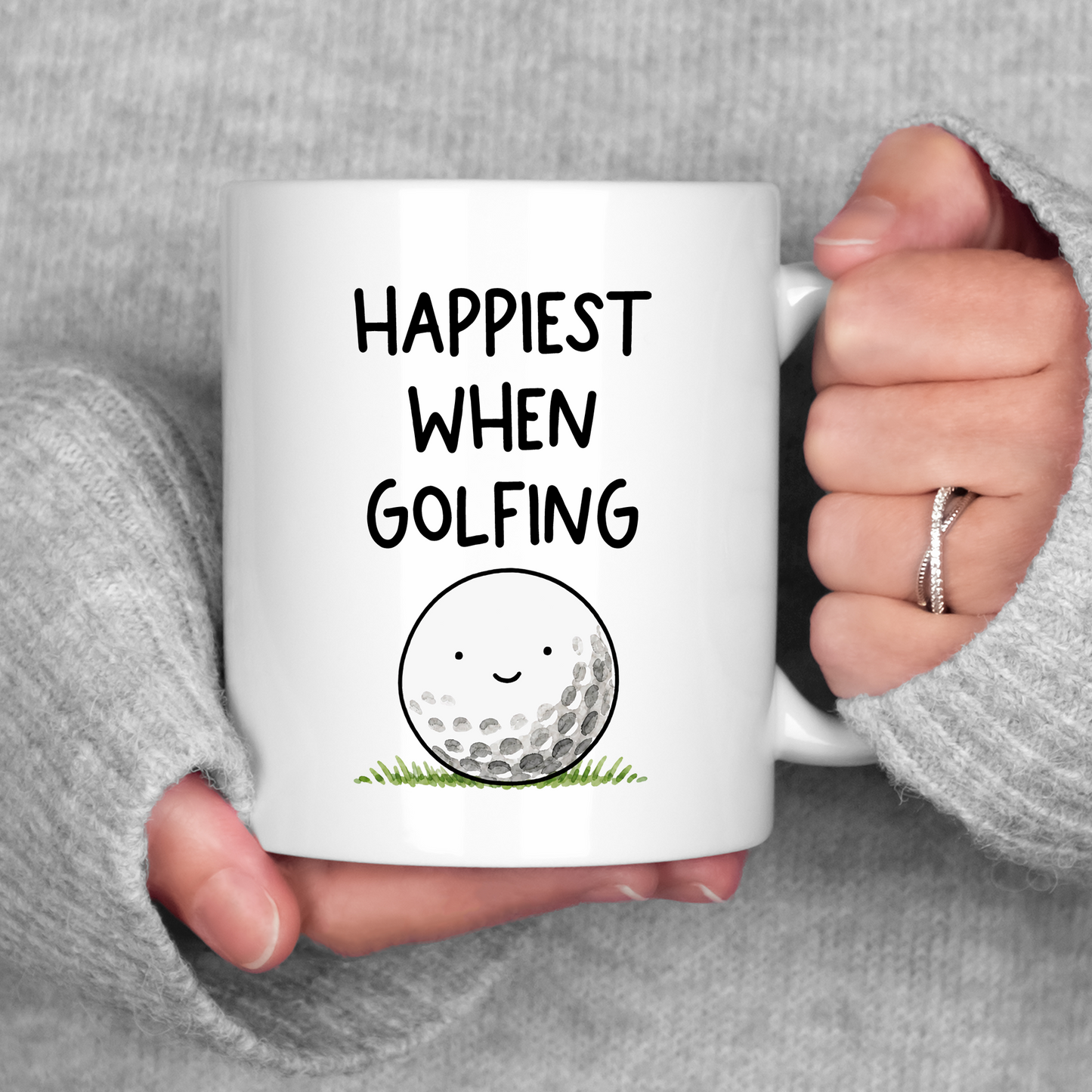 Funny Golf Mug • Golfer Coffee Cup • Happiest Golfing Mug • Golf Lover Gift • Cute Golf Drinkware • Golf Dad Gift • Golf Enthusiast Cup