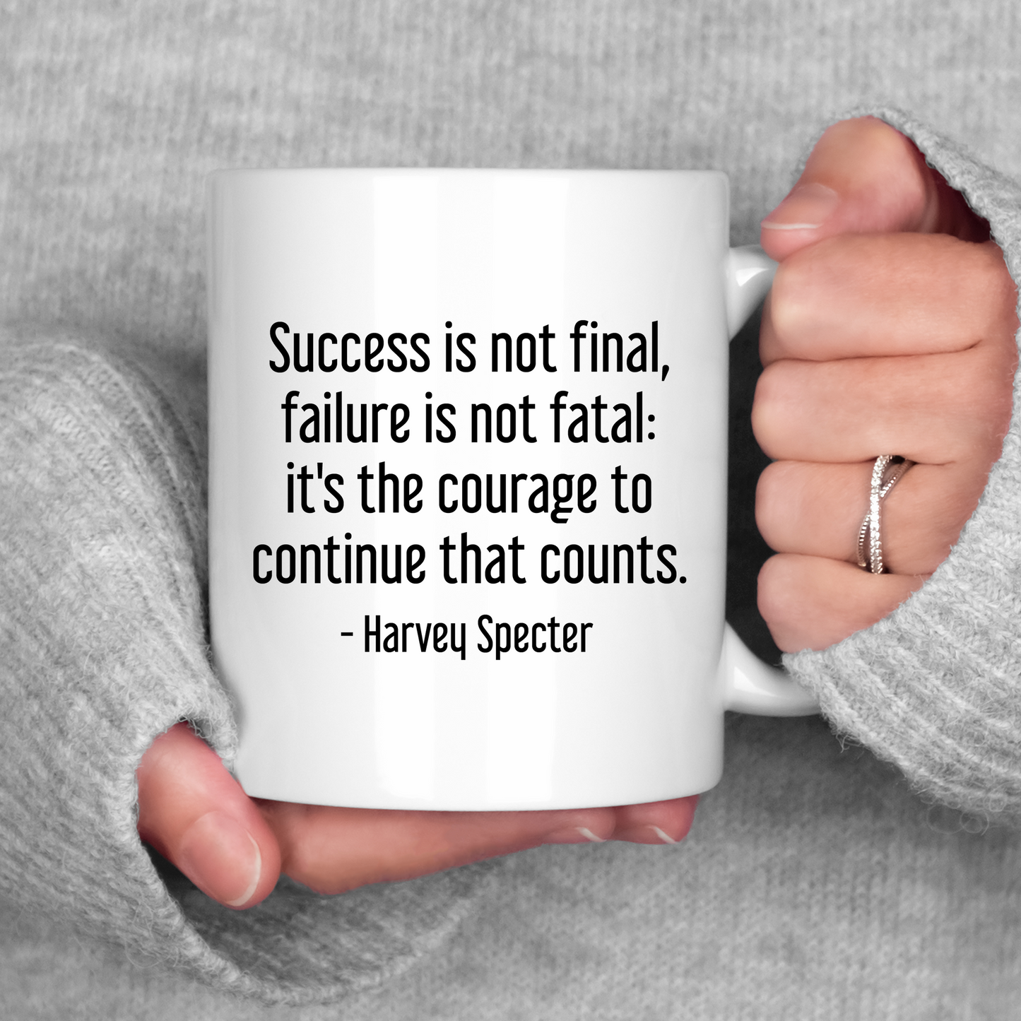 Harvey Specter Mug Suits TV Show Success Is Not Final Coffee Cup