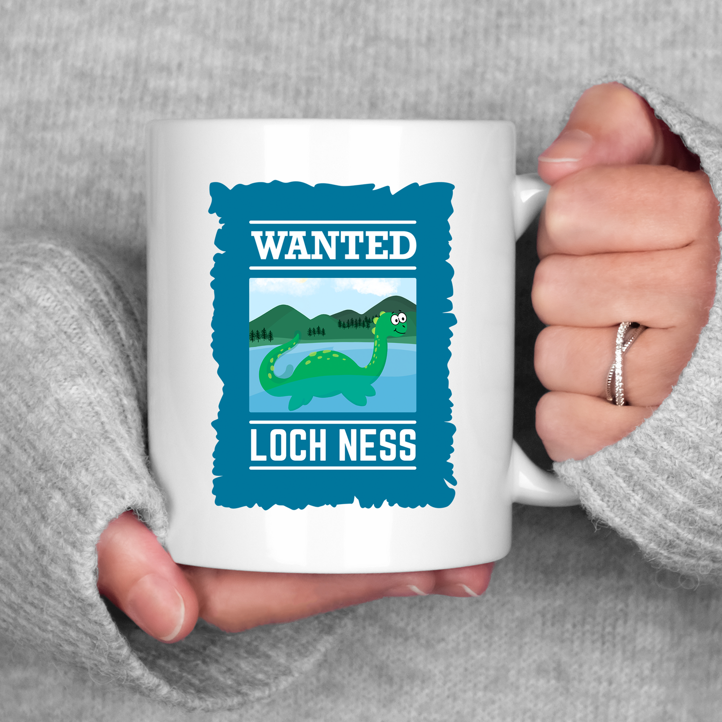 Wanted Poster Loch Ness Monster Mug Nessie Coffee Cup