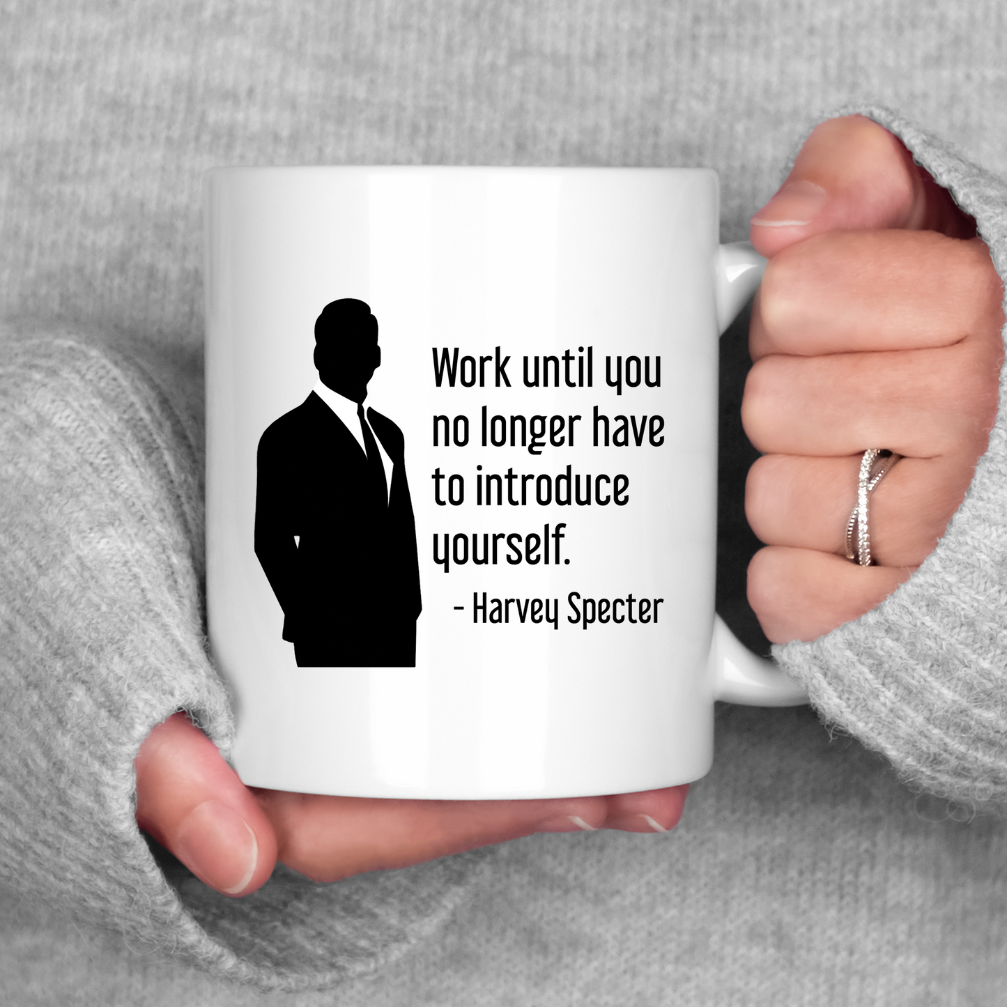 Harvey Specter Mug Suits TV Show Work Until Silhouette Coffee Cup