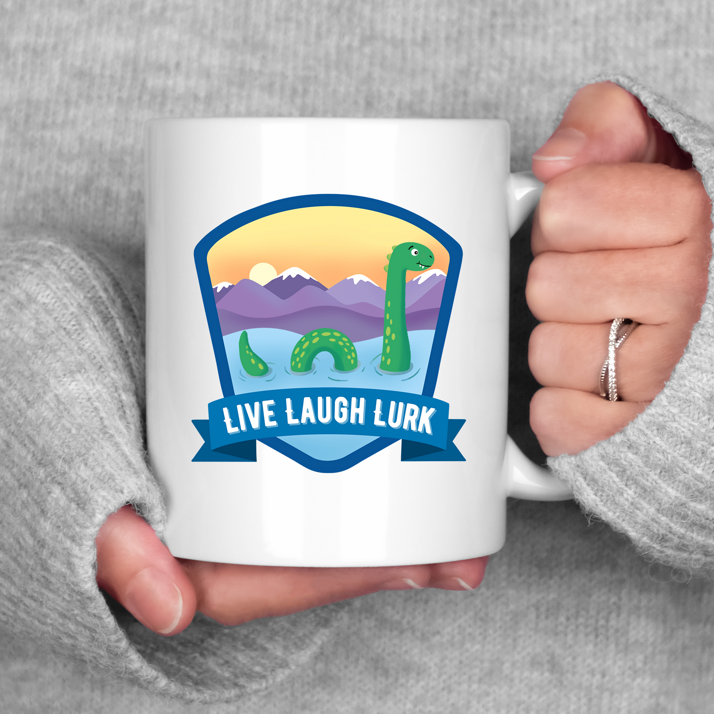 Live Laugh Lurk Mug Nessie Coffee Cup Loch Ness Monster