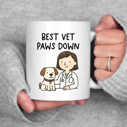 Best Vet Mug • Veterinarian Coffee Cup • Cute Dog Mug • Vet Appreciation Gift • Veterinary Office Drinkware • Pet Lover Cup