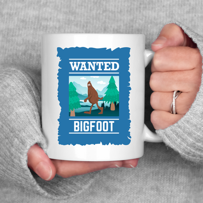 Wanted Poster Bigfoot Mug Sasquatch Coffee Cup