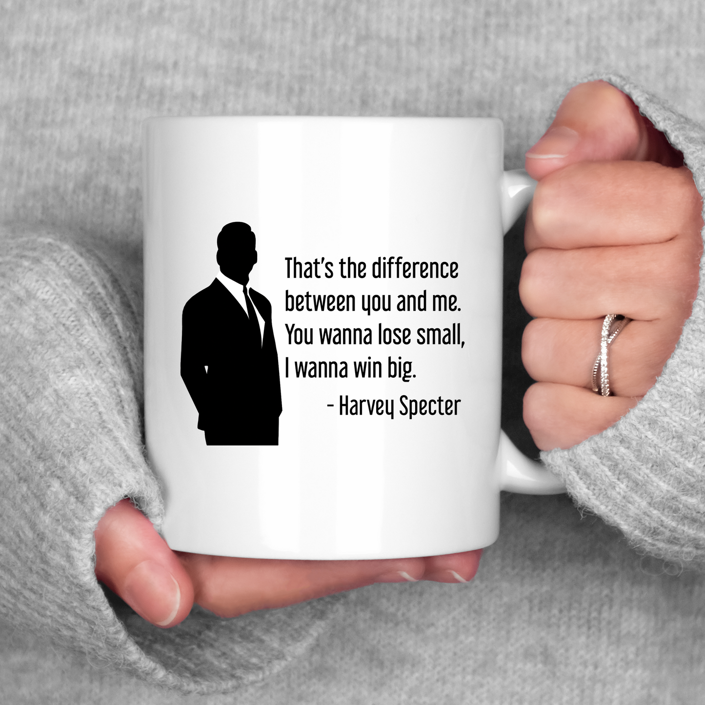 Harvey Specter Mug Suits TV Show That's The Difference Silhouette Coffee Cup